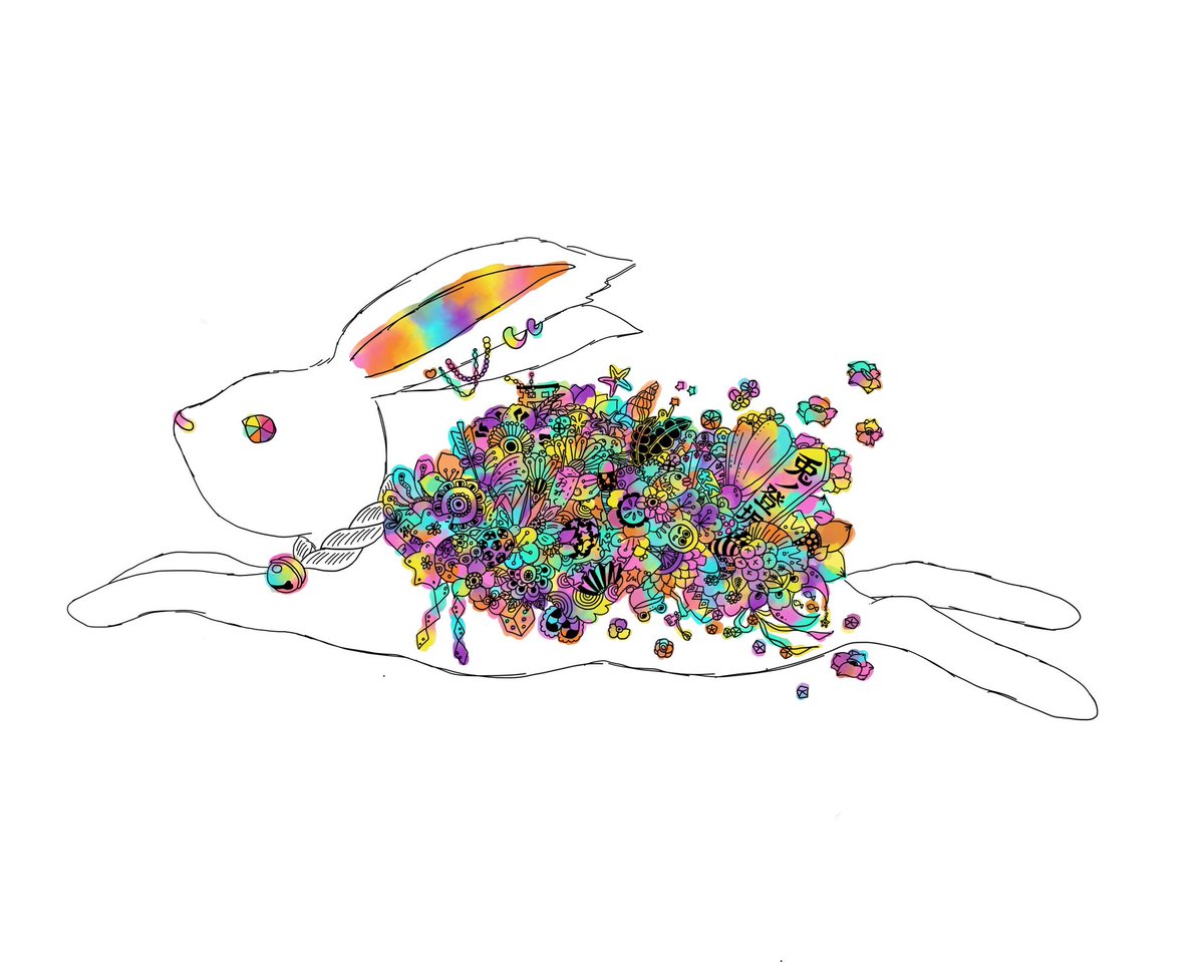mitukashi's tweet photo. あけましておめでとうございます。　　
今年もよろしくお願いします🐇 https://t.co/0hGwURAzF0