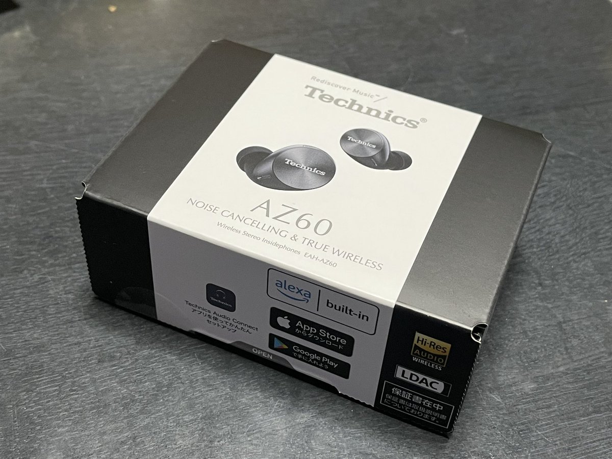 satoshisan6395's tweet photo. 以前から欲しいと思ってたワイヤレスイヤホン🎧 Technics (パナソニック)EAH-AZ60を奮発して購入した‼️まだ使用前なので画像だけで・・・(ヨドバシ梅田で購入) ※ハイレゾ音質LDAC対応
#ワイヤレスイヤホン
#technics
#eahaz60
#ハイレゾ https://t.co/suMRW0xpp5