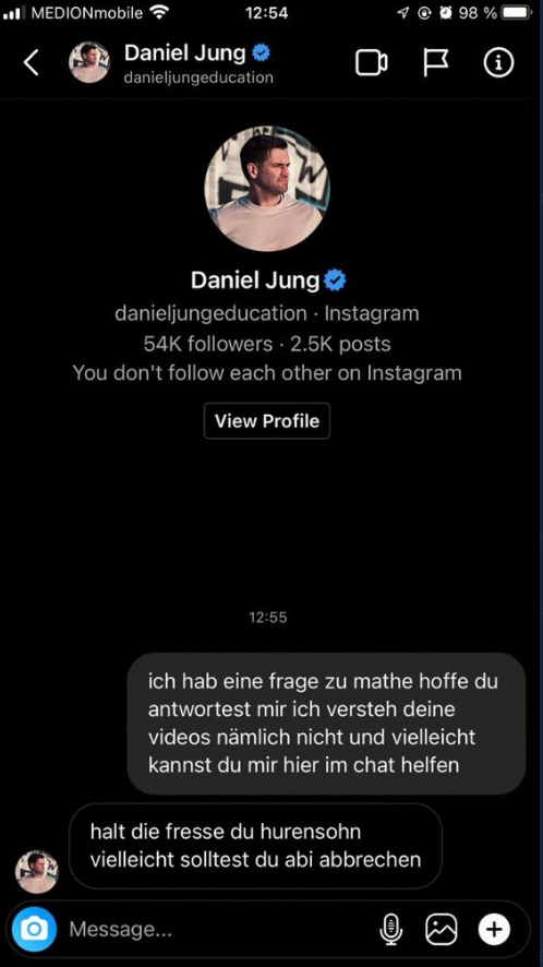 und ihr unterstützt so jemanden ?