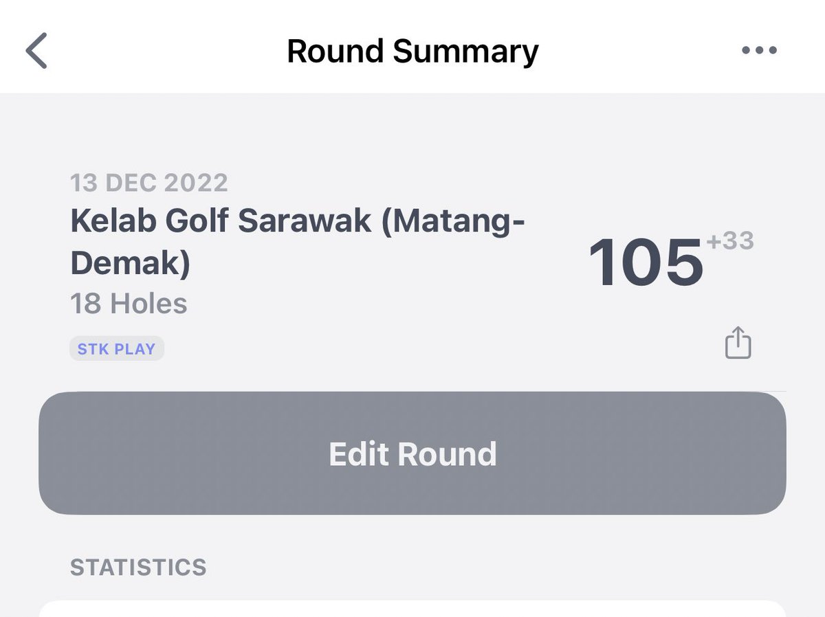 Starting my golf with score 130+ earlier this year. Ending up with this score makes me happy!

To more Par, Birdy and perhaps Eagle session this year.

#livingbetter