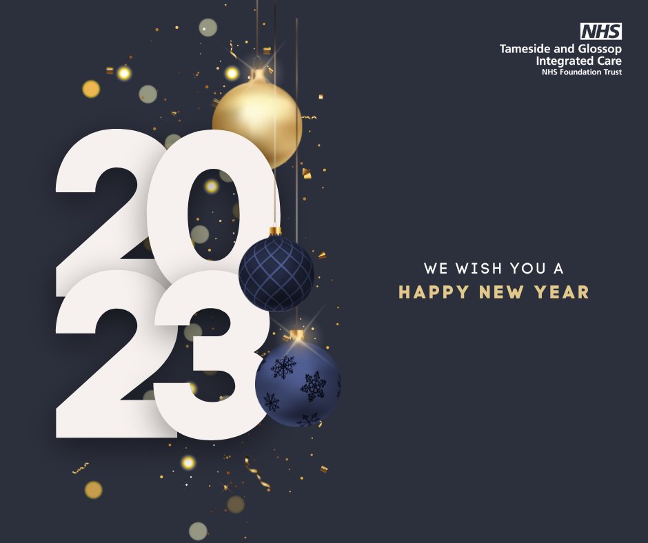 Happy New Year to our wonderfull staff and all residents across Tameside and Glossop 😊