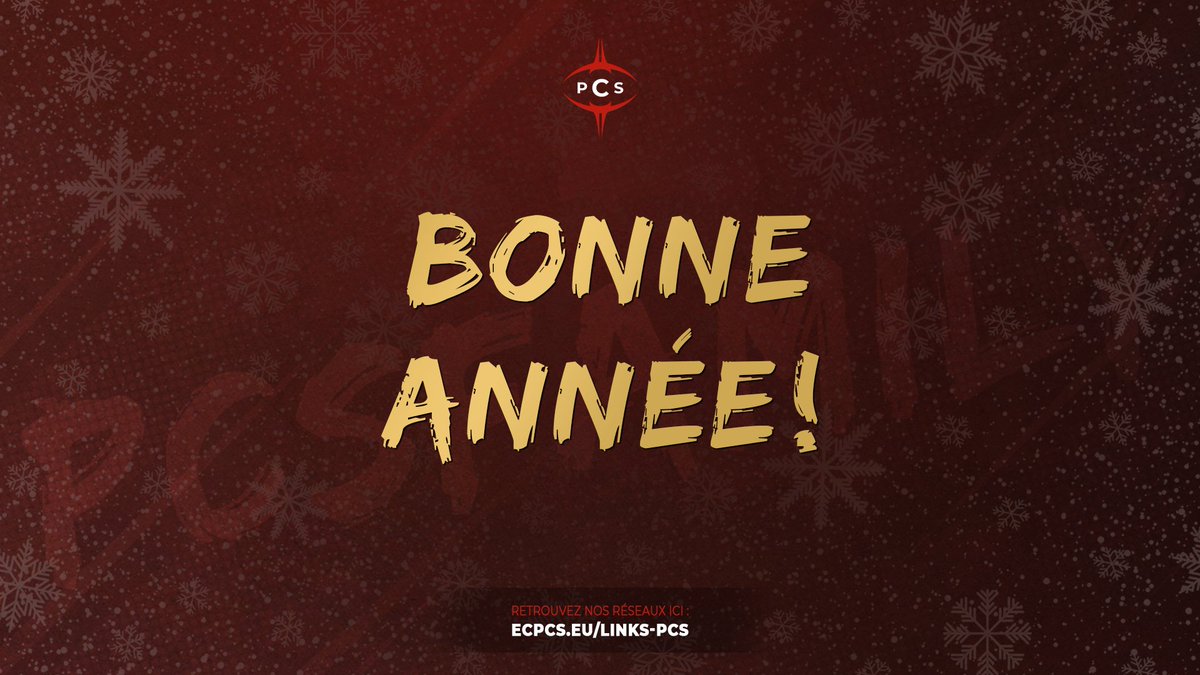 🔴| #NouvelAn |⚫

BONNE ANNÉE !! 🥳

La #PCSFAMILY vous souhaite une merveilleuse année 2023 ! ❤️🖤

Que cette année soit pleine de santé, de joie et d'esport 😉

#BonneAnnee #bonneannee2023 #NouvelAn2023