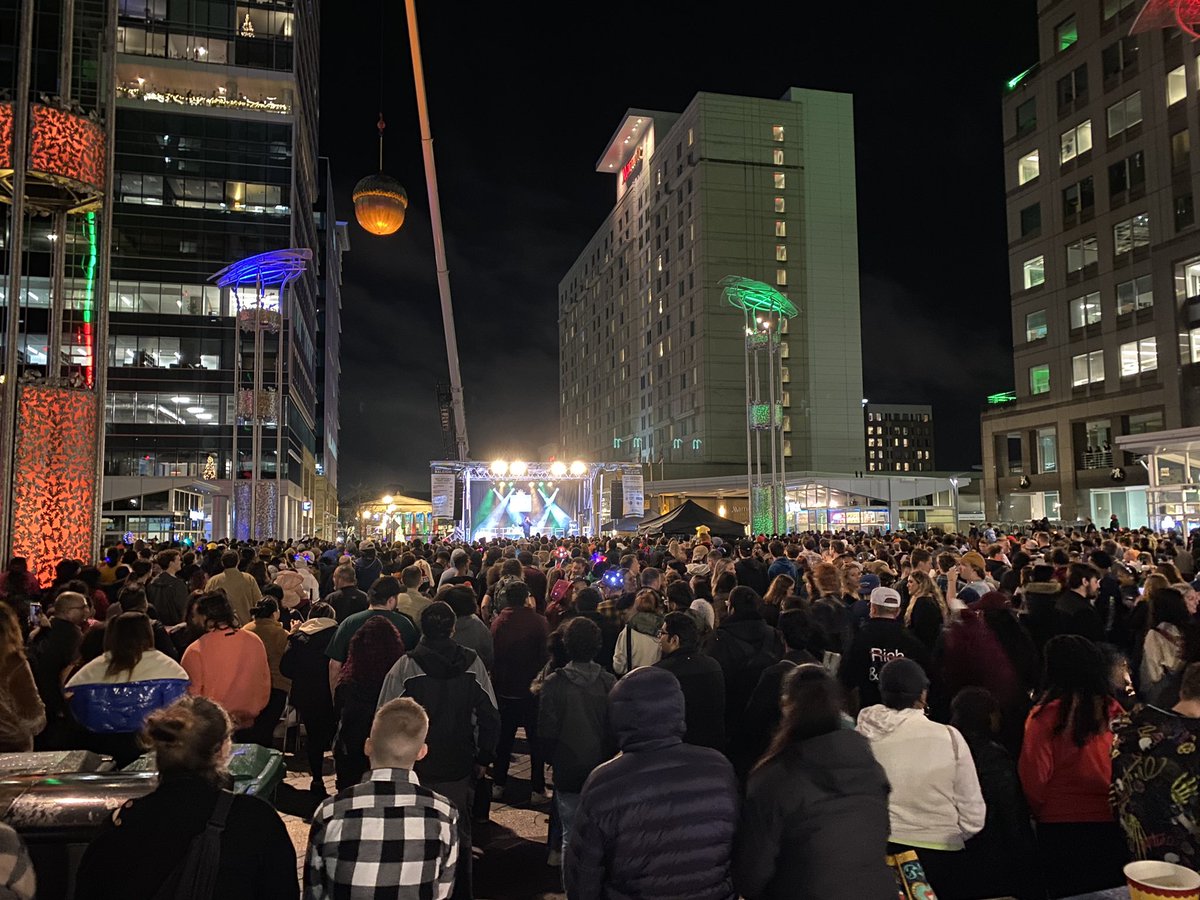 NOW: Take a look at the crowd here for First Night Raleigh. We will be here for the iconic acorn drop and fireworks at midnight. Catch it on <a href="/SpecNews1RDU/">Spectrum News 1 RDU</a>
