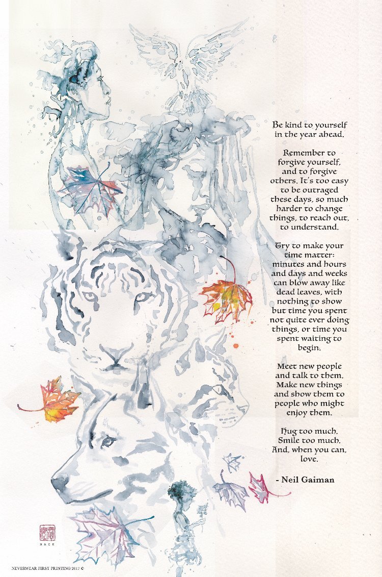 RT @SchadyJoe: Thoughts for the coming year, courtesy of @neilhimself with art by @davidmackkabuki https://t.co/LJF1Dbu3ip
