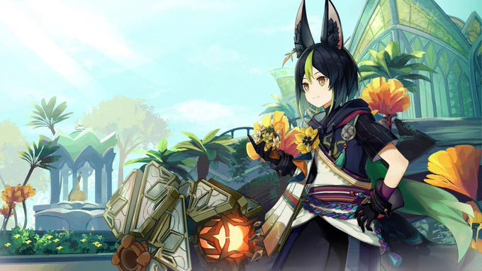 原神2023新年HoYoFairの「Zoom in Teyvat」にて、心海とティナリのイラストで参加させていただきました..!#原神 #HoYoFair2023 