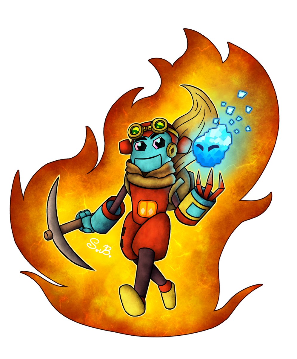 lulubalu01's tweet photo. Did this for a secret santa exchange ๐ฅ(Sorry for the reposts, this kept glitching when I posted lol) #steamworld #steamworlddig2 #swd2 https://t.co/zBRFU67Zoz