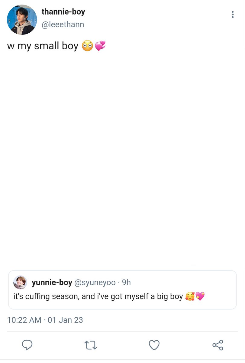 βI Want A Big Boy, I Need A Big Boy (It'S Cuffing Season)β
β A Short #Heejake π Au Wherein:
It'S April 1 And Yun (Sjy) Decides He Wants To Prank His Best Friend Ethan (Lhs) Through Message With The Lyrics Of Sza'S Song, βBig Boyβ 104