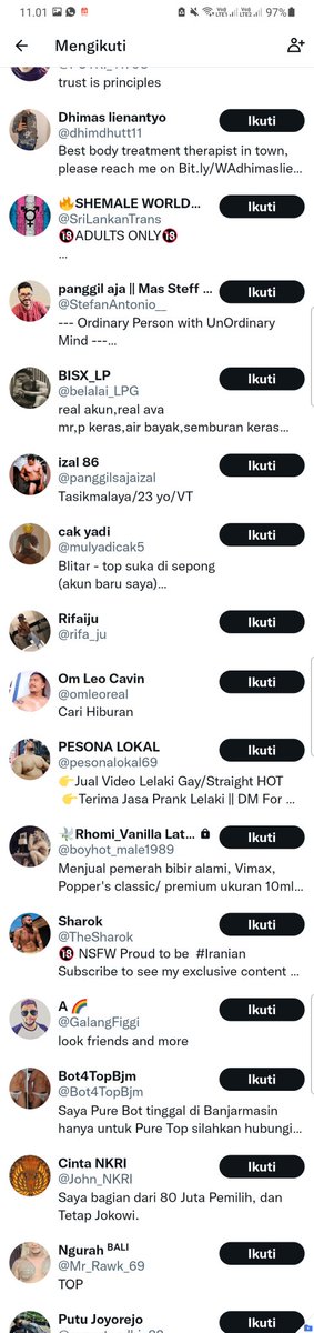 Cebong, porn lover, dan homo...
@incognito_grey

Wajib diblokir.

Cc : 
@B3n1n9_17
@B_n1ng17 
@sikodoksehat 
@Tak4daWaktu @Li9ayaTalaChes4 
@Yu5up3 @Aliffqu @AliZain435h @BintiTsabitun @Valosenadya1 @Naollivia @Mdy_Asmara1701 @CutSarina5 @Resty_Cayaah @YoanAngelic @Alie_Fahnoor