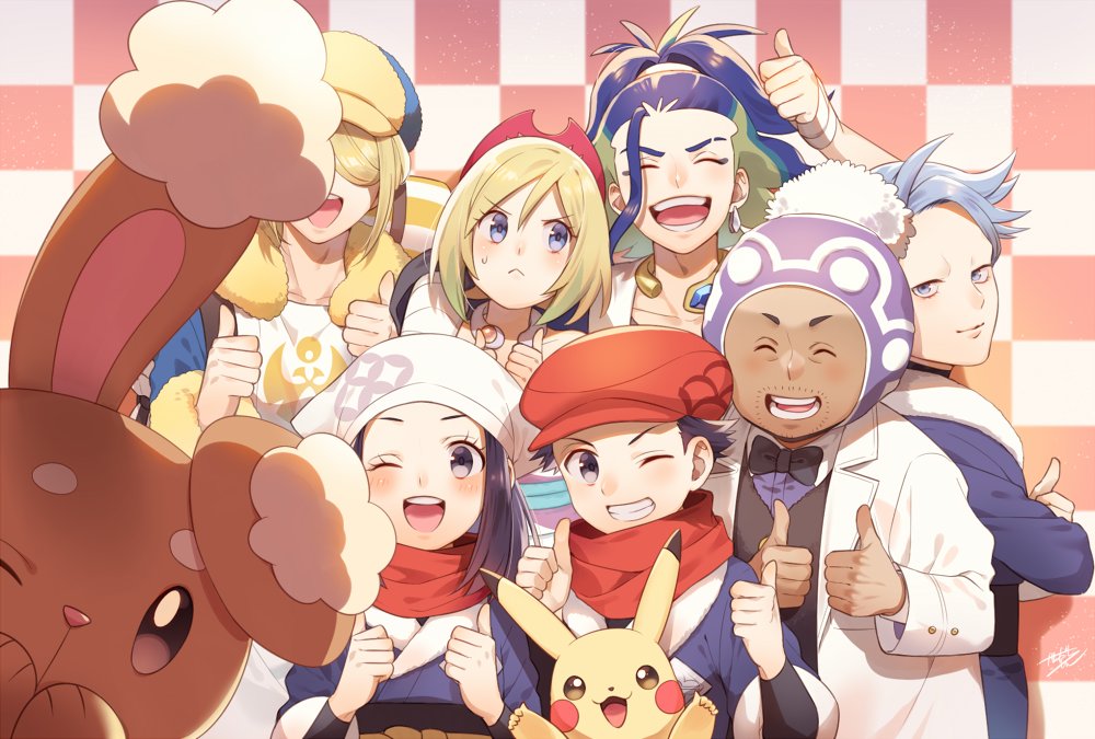 ショウ(ポケモン) ,カイ(ポケモン) ,ピカチュウ 「写真部分Only 」|じゃんだら琳のイラスト