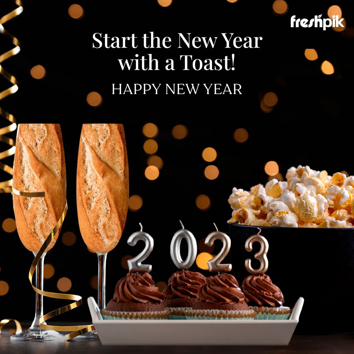 Walk into 2023 with a whole lot of joy and a tummy full of feasts🥂. 
Freshpik wishes you all a Happy New Year.

#MerryMagic #Freshpik #MakeItYourFreshpik