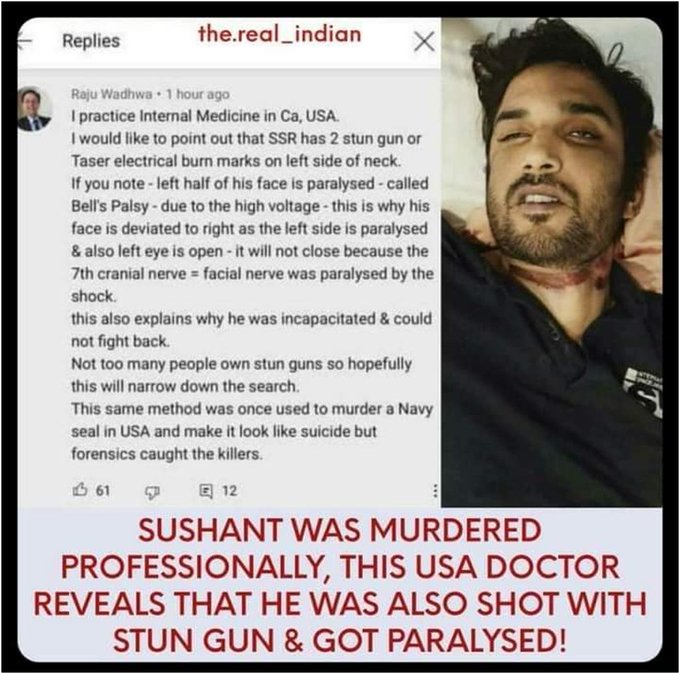 iRajputvikash's tweet photo. इतने बड़े स्तर के लोगो को मार दिया जाता और देश की प्रतिष्ठित पुलिस जाहिल नेताओ की आज्ञा का पालन करते हुए सच को छुपाने की कोशिश में लग जाती है। लगभग तीन साल बाद सत्ता के दूसरे हाथो में जाते ही सच को ढूंढने का अब प्रयास हो रहा है...
#SSRCaseTruth
#JusticeForSushantSinghRajput https://t.co/4TSAh5c7ho