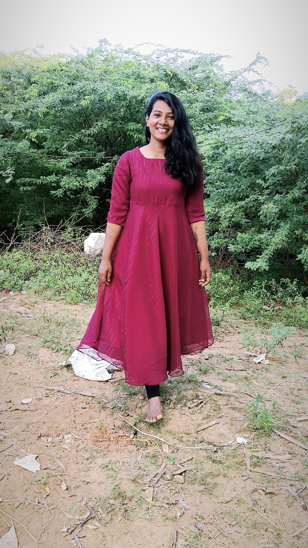 Boat neck cheap umbrella frock