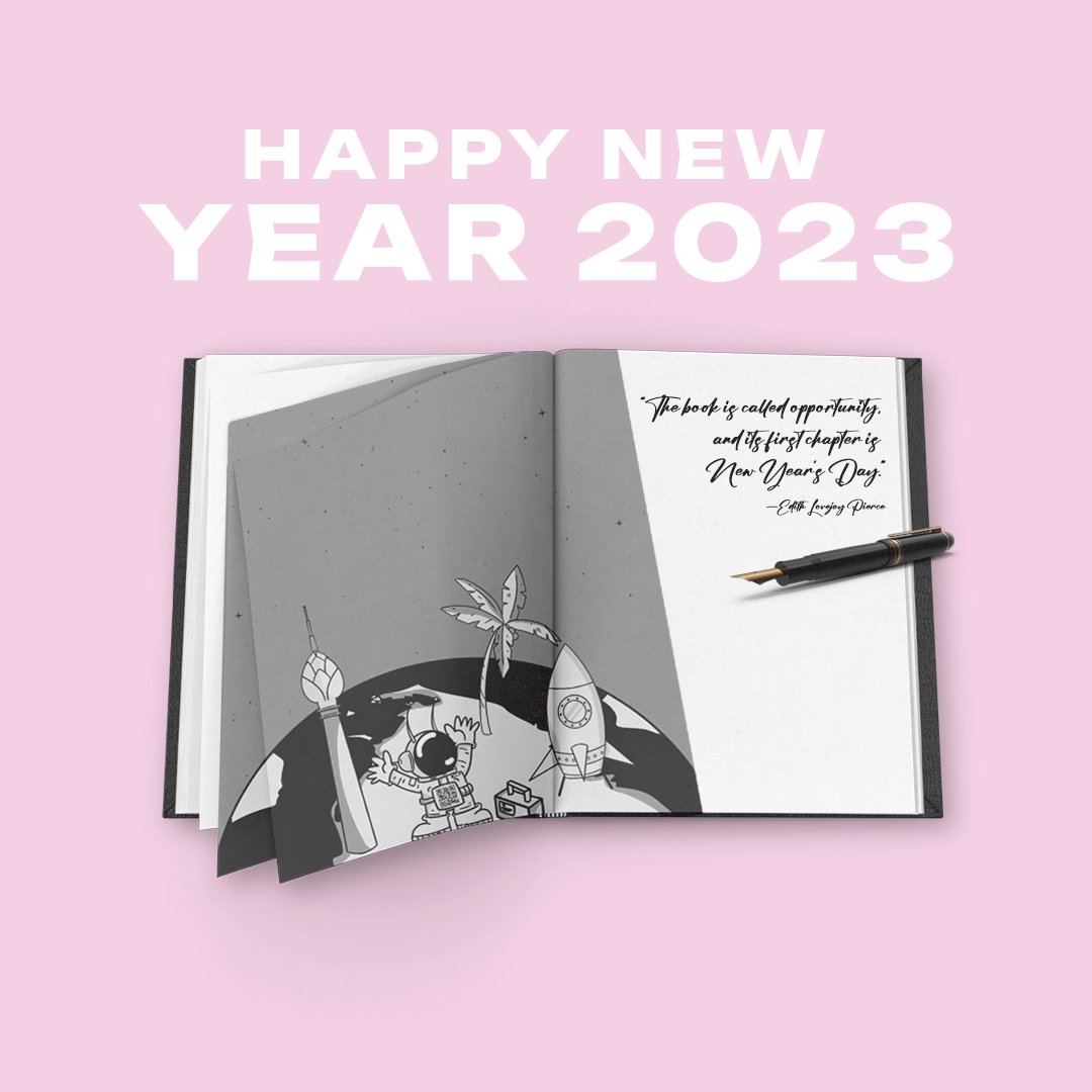 paykokoapp's tweet photo. The New Year is like a blank page in a book; you hold the pen that will fill it in. It is your opportunity to write a story of your own life✨

Team Koko wishes you &amp; your family a joyous 2023!❤️

#newyear #2023ready #happynewyear #newyearkoko https://t.co/TnoN1pLahN