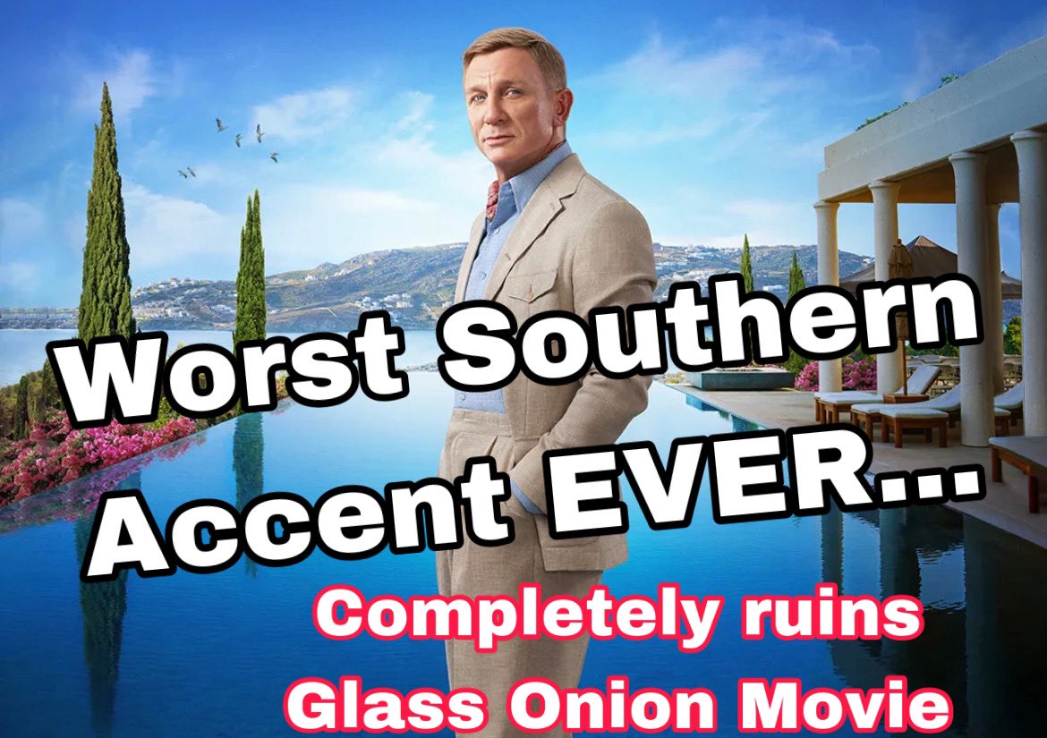 BertoFlamenco's tweet image. My biggest movie pet peeve is someone butchering an accent that they clearly can’t do and making the movie completely unwatchable. Congratulations #DanielCraig #GlassOnionAKnivesOutMystery #badactor
