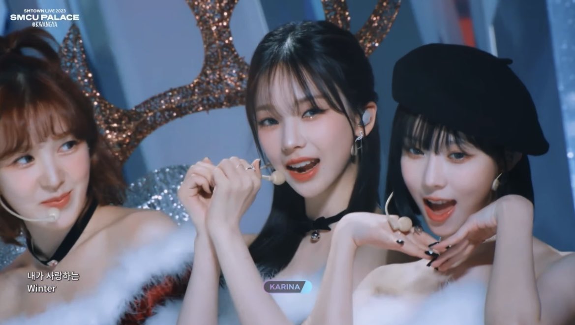 ujiminphoria's tweet photo. Wendy’s expression during Karina’s "my love Winter" part is so funny😭😭 https://t.co/A63q8qKgO7