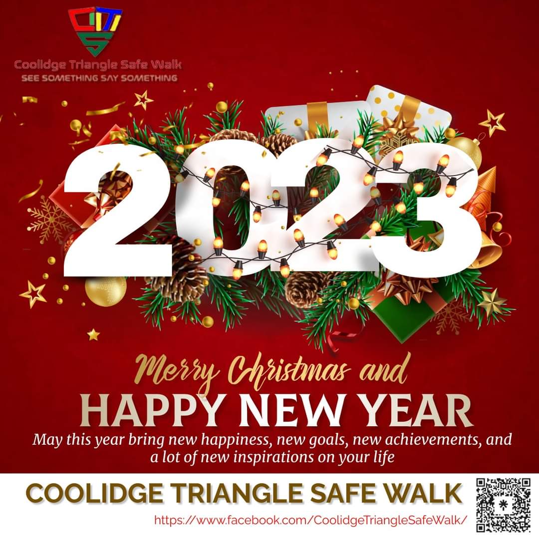coolidgesafe's tweet photo. Merry Christmas and Happy New Year2023 To All 😀🎉🎊🎁
Like and Follow us Please... 
📌:Coolidge Triangle Safe Walk "https://t.co/Tgpya4gTIg" #happynewyear2023 #happynewyear23 #HappyNewYear #HappyNewYearToAll #HappyNewYearsEve  #happynewyearparty  #northlongbeach  #christmas https://t.co/DAS1eQVxnv