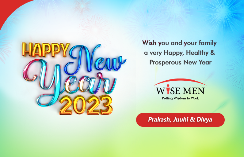 _WiseMen_'s tweet photo. Wish you and your families a very Happy, Healthy &amp; Prosperous New Year.  May 2023 be filled with joy and peace.  - Juuhi

#newyear2023  #happiness #celebrations #wisemen #services #SAP #web #cybersecurity #Managedservices #digitaltransformation #infra #EAI #RPA #itcompany https://t.co/0kq7l1Rg7a