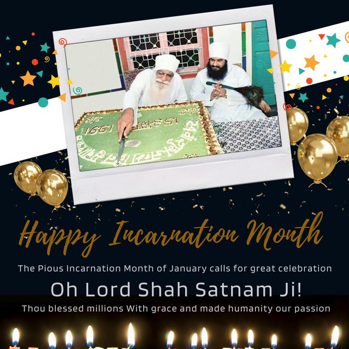 Gsisters17's tweet photo. Warm wishes to the Entire Universe on the #HappyIncarnationMonth of Shah Satnam Singh ji Maharaj💞. This month is celebrate by Dera Sacha Saudha volunteers doing 147 Humanity welfare work, under di Guidance of Saint @Gurmeetramrahim ji insan #104YearsOfWelfare https://t.co/6VvZdF59NT