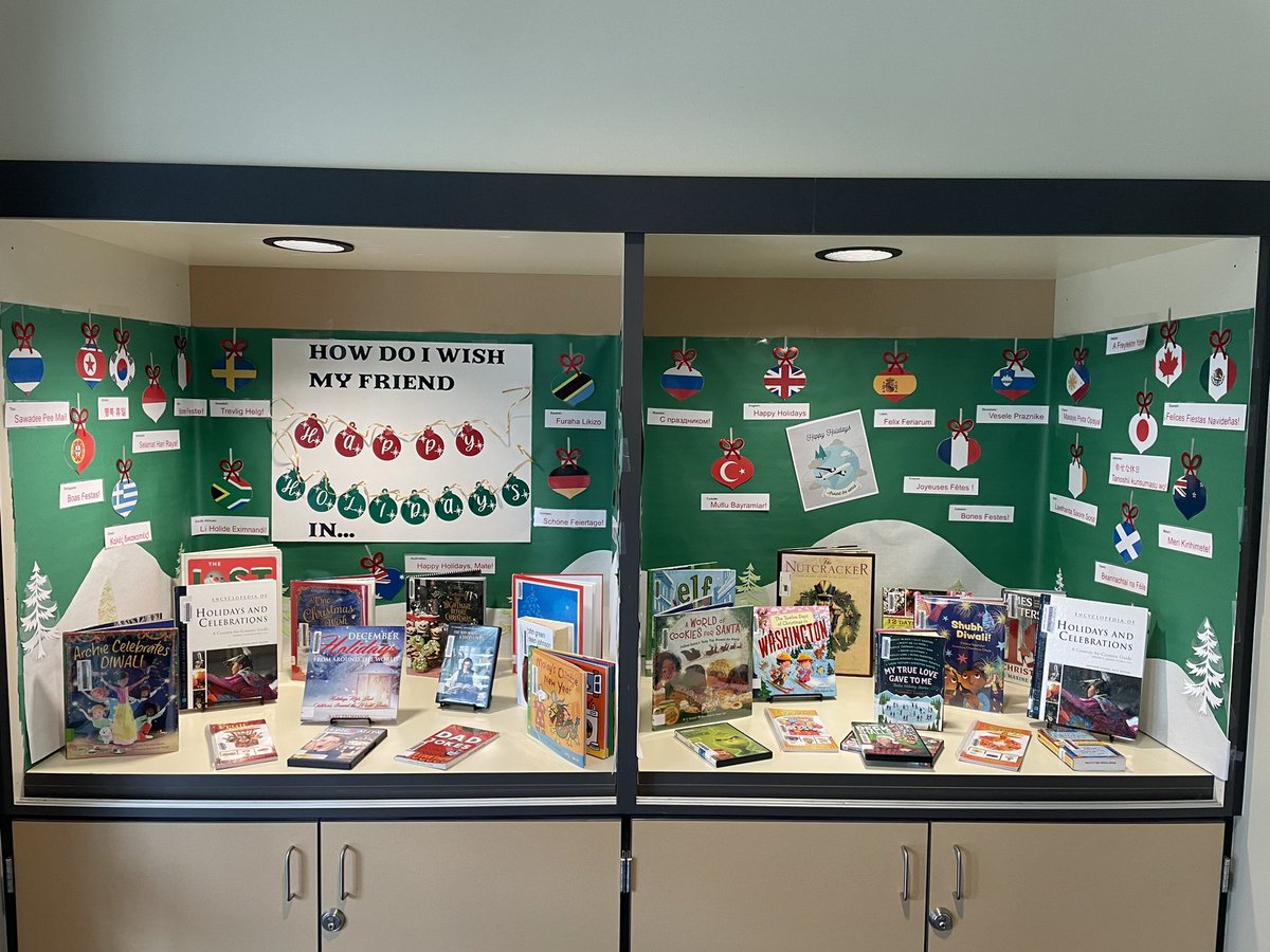 BooksMakeUSoar's tweet photo. 🎉🥳 No matter what you happen to be celebrating, Happy Holidays from your HHS Library Ladies. 📚 😊💜💛 @wereppinhanford #wrh @hhsfalcons #happynewyear #welcome2023 https://t.co/cdLVAVxP2G