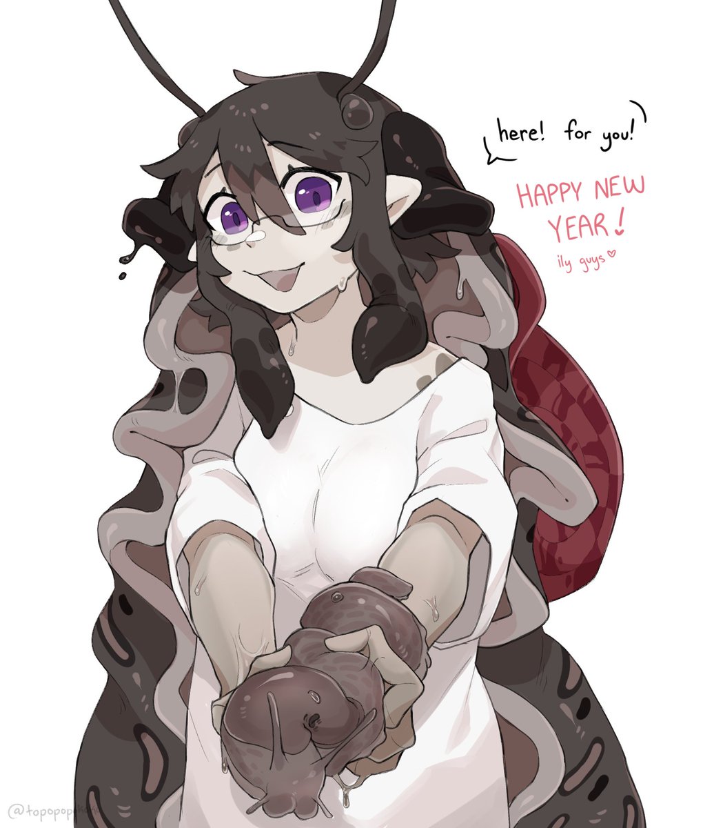 「have a good luck slug! for the new year!」|Char/Topo 🌿COMM CLOSED🌿のイラスト