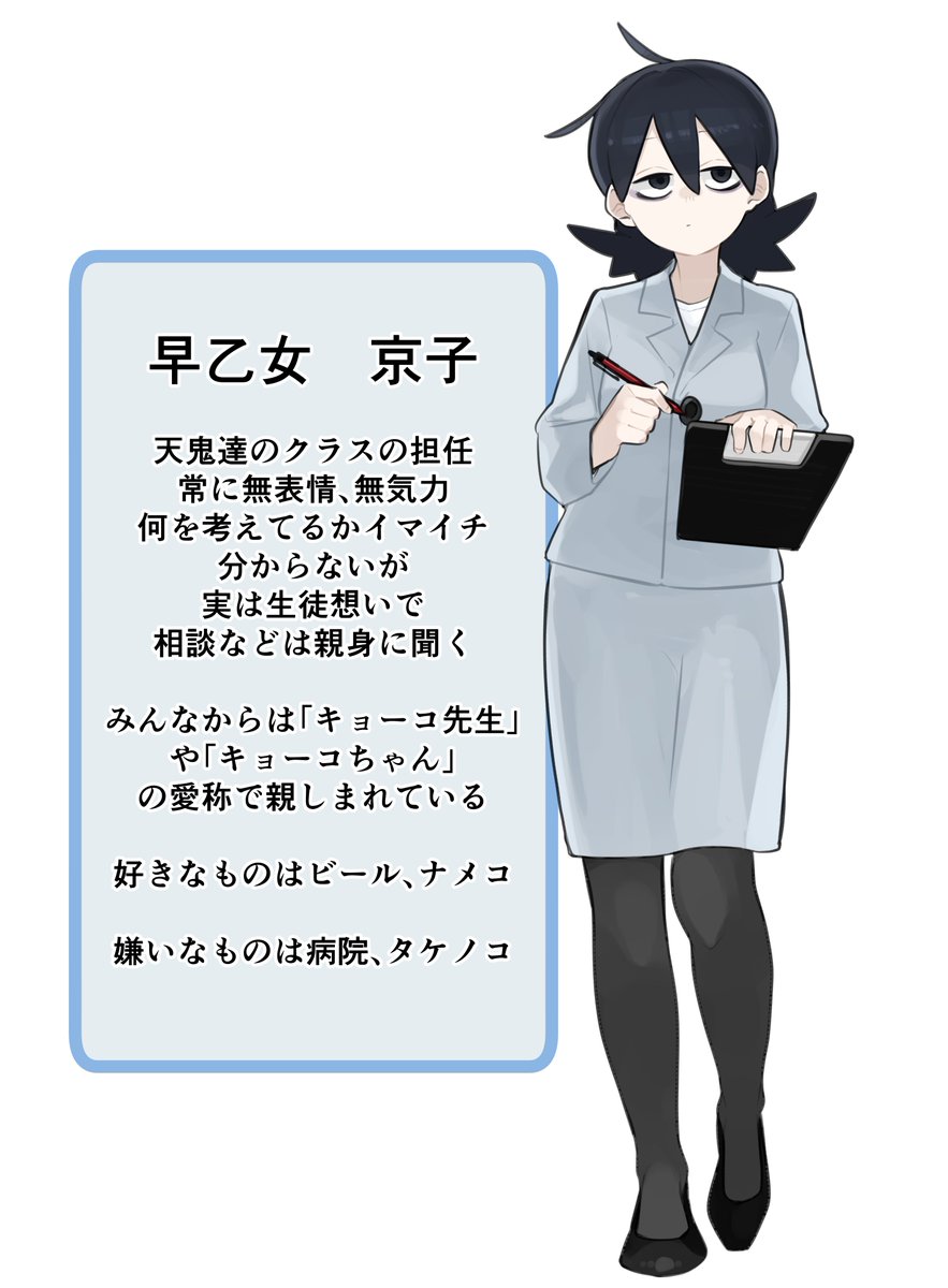 #天鬼さんはコワモテです

登場人物紹介9

「早乙女 京子」 