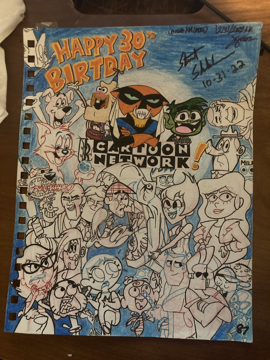 skysoundfanatic's tweet photo. Late, but Happy 30th Birthday, Cartoon Network! ⬛️⬜️ Here's to 30 more. (signed by former CN guy Stuart Shaklee!)
#CartoonNetwork #CartoonNetwork30thBirthday #CN30 #CN30th #CNDirty30 #30yearsofCN #HannaBarbera #CartoonNetwork30 #fanart #satARTday
@cartoonnetwork @CartoonNetPR https://t.co/MDJzdVQNkl