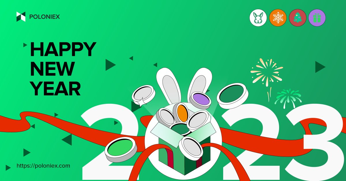 Poloniex Exchange (@poloniex) on Twitter photo Happy New Year, dear friends! 🎄 May 2023 bring you happiness, health and lots of exciting opportunities!🥳
❤️ Win 100 USDT! ❤️
🎁 Follow <a href="/Poloniex/">Poloniex Exchange</a>
🎁 RT & Tag 3 friends
🎁 Write your biggest wish for 2023
📆 DDL: 5 January, 10 winners Happy New Year, dear friends! 🎄 May 2023 bring you happiness, health and lots of exciting opportunities!🥳
❤️ Win 100 USDT! ❤️
🎁 Follow <a href="/Poloniex/">Poloniex Exchange</a>
🎁 RT & Tag 3 friends
🎁 Write your biggest wish for 2023
📆 DDL: 5 January, 10 winners