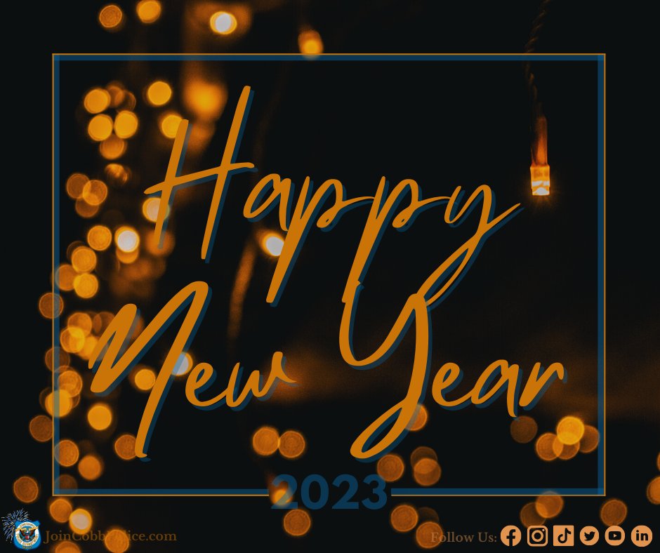 Cheers to the New Year, and warm wishes from the Cobb County Police Department!

#CobbPolice #CCPD #NYE2023