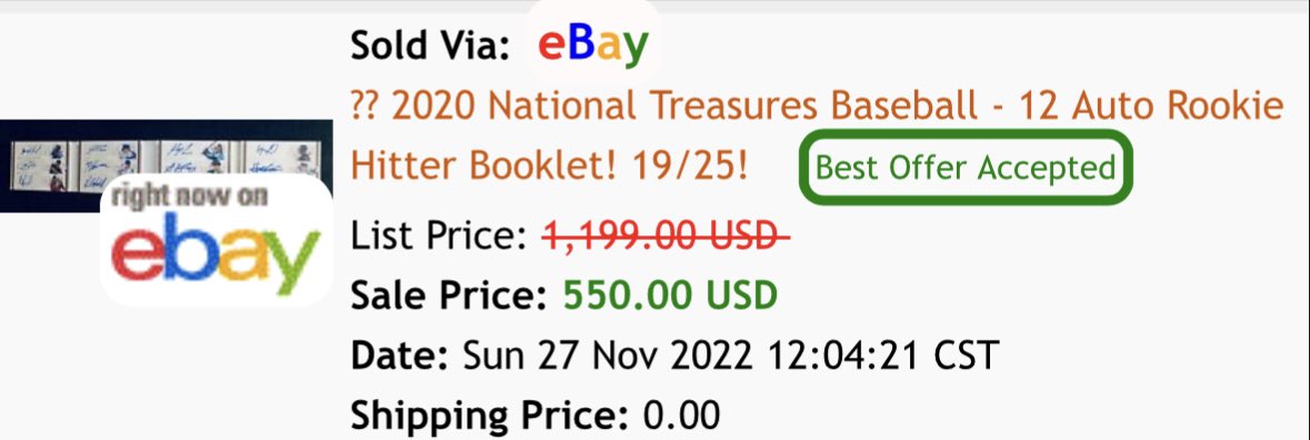 Prospects1021's tweet photo. @RyansCardssLLC 2020 National Treasures Rookie Hitter Booklet 
$450 obo last sold is $550 https://t.co/ArAeLrBarx