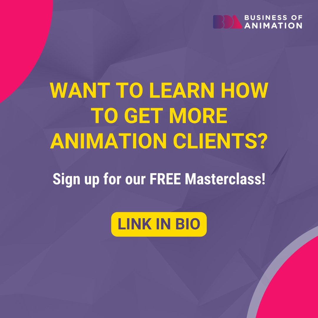 animationbiz's tweet image. 👨‍💼 Post-Production Houses
👨‍💼 Individual Businesses

Want to Learn How to Get More Animation Clients? Sign up for our FREE Masterclass! Link in Bio.

#AnimatorsStudio #AnimatorsStudios #AnimatorsTraining #AnimatorsWorkshop #AnimatorsMasterclass #AnimationBusinessTraining