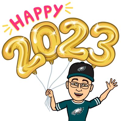 Queridos Amigos, 
#HappyNewYear2023 🥳🎉🎈
Mis mejores deseos para que el 2023 sea un año lleno de Salud, Prosperidad y Muchas Bendiciones para cada uno de ustedes y sus Familia 💫
Se les Aprecia!! 🤗🤗
#Feliz2022 #HAPPYNEWYEAR 
#RingTheBell 🔔 #FlyEaglesFly