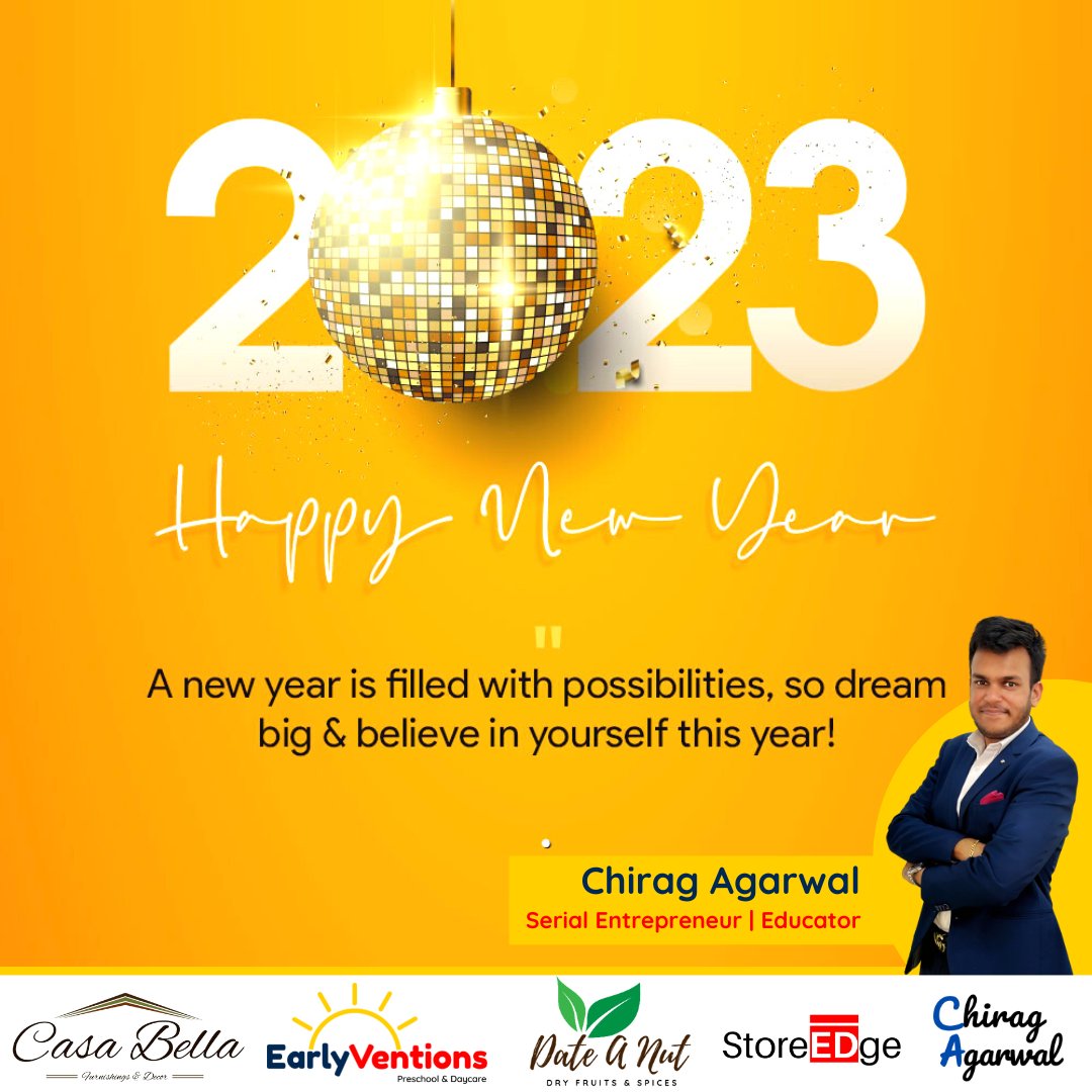 As the New Year approaches with hopes anew, here’s wishing you and your family a wonderful year ahead!

Happy New Year 🎊
.
.
.
.
.
.
.
.
.
.
.
.
#HappyNewYear #ChiragAgarwal #Entrepreneur #Motivator #Educator