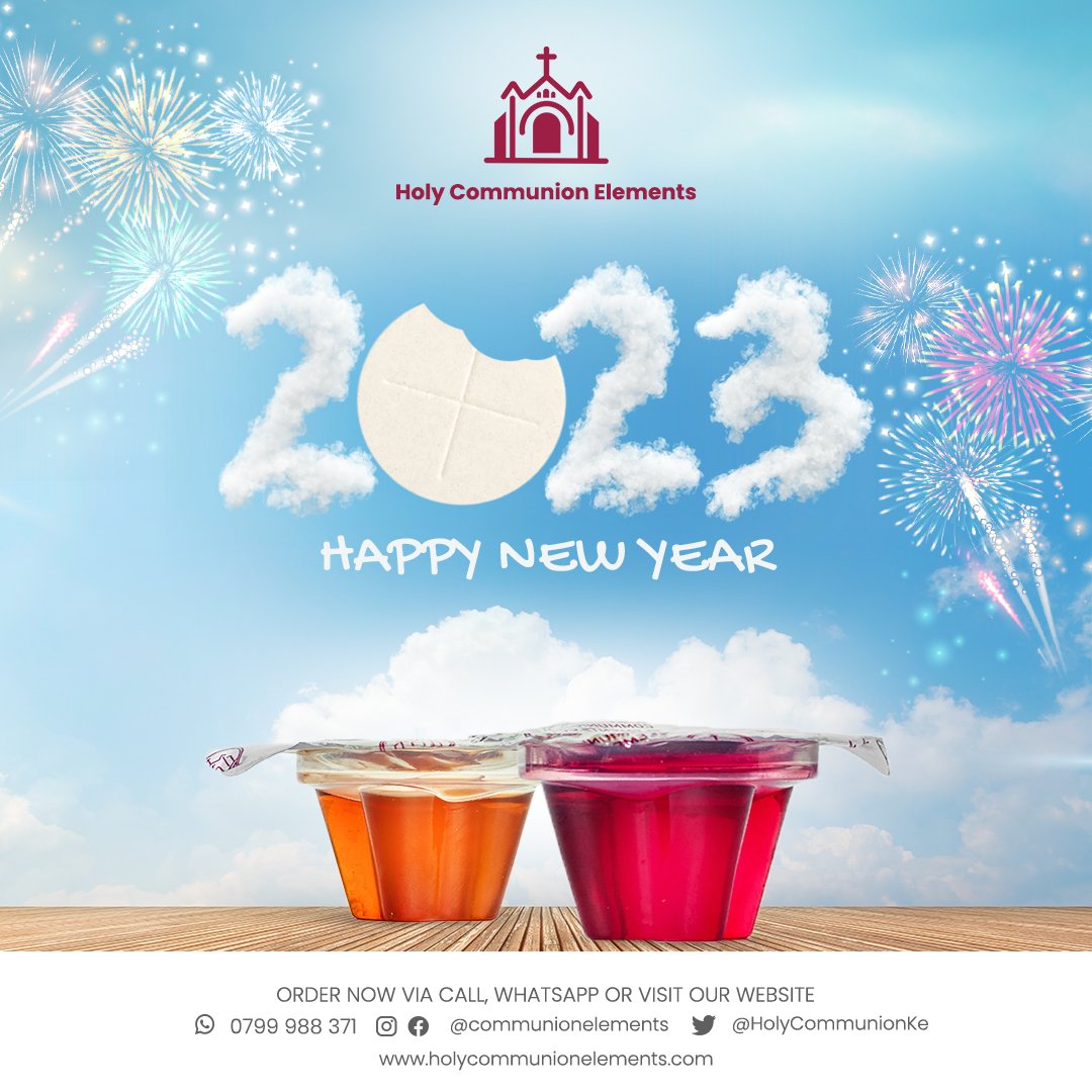 HolyCommunionKe's tweet photo. Happy new year. May your life be blessed as you see God bring forth new things in 2023
.
.
#happynewyear #happynewyear2023 #2023 #newyear #holycommunionsunday #church #jesus #holycommunion #safecommunion #CommunionSunday #CommunionWithADifference https://t.co/ErfiryYM8Y