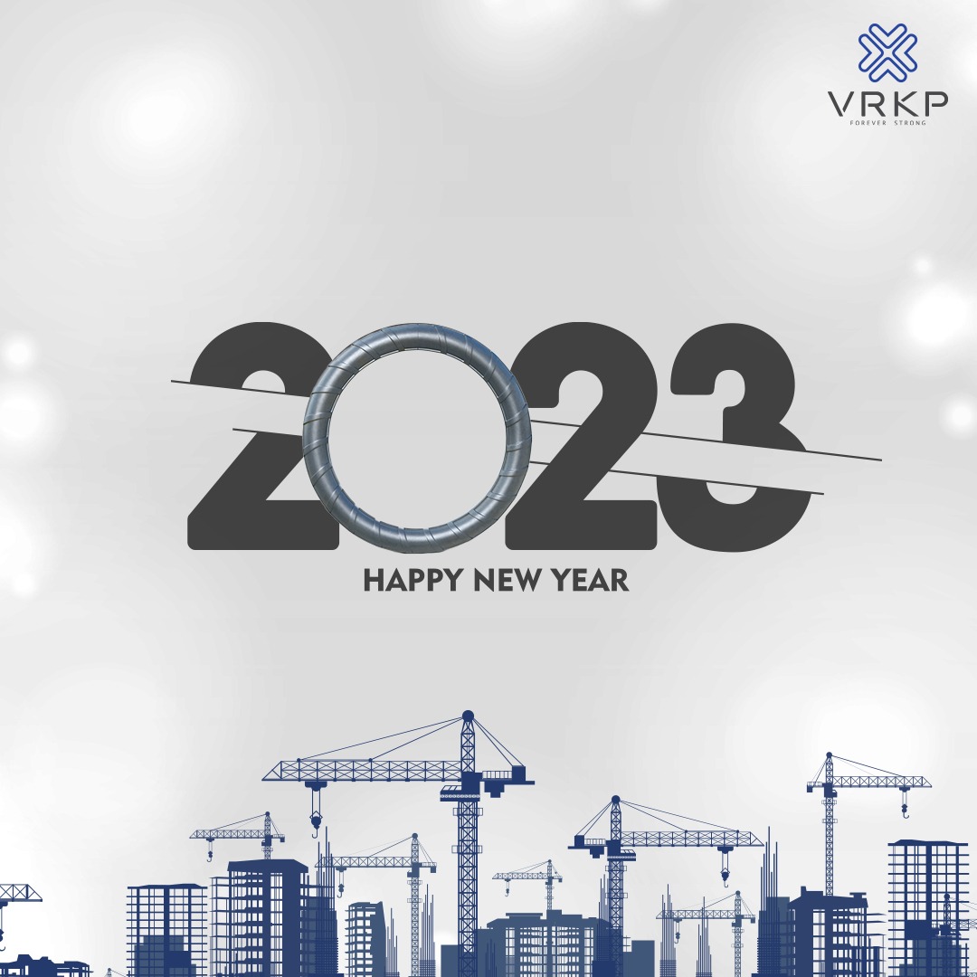 VRKP_Steel's tweet photo. May the New Year bring joy and prosperity to each one of you. VRKP wishes everyone a Happy 2023!
#NewTear #2023 #NewDay #NewThought #NewStart #SteelCompany #VRKPSteel #VRKP #SteelManufacturer #ForeverStrong  #TMTBars #SteelTMTBars #HappyNewYear https://t.co/C3Gq4j2oNH