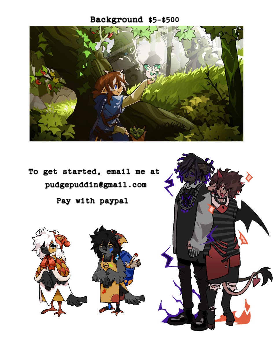 Commission info. Also idk if that email works someone email me on there plz.