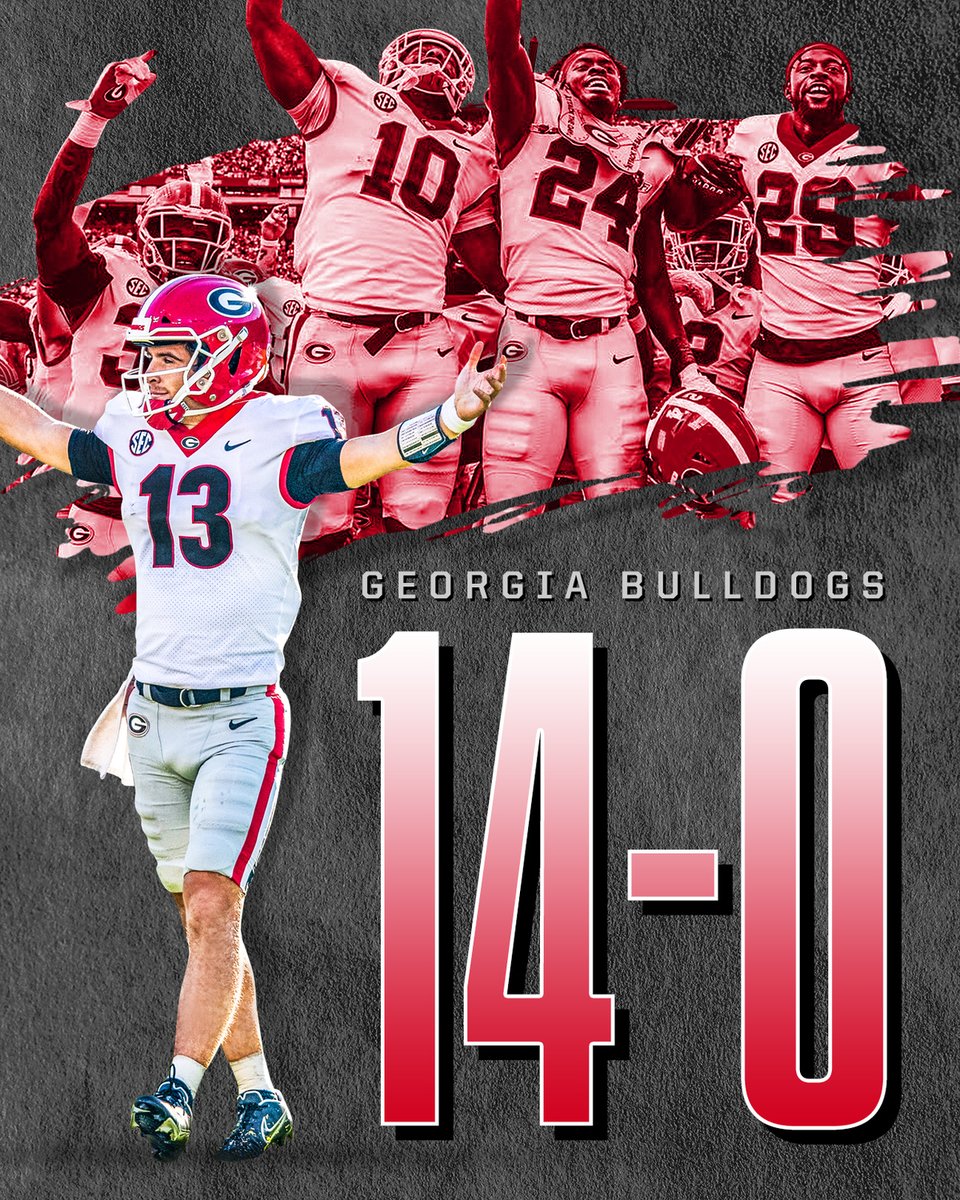 SEC Network (@secnetwork) on Twitter photo 14-0 for the first time in program history ♨
One more to go 🐶
<a href="/GeorgiaFootball/">Georgia Football</a> | #CFBPlayoff 14-0 for the first time in program history ♨
One more to go 🐶
<a href="/GeorgiaFootball/">Georgia Football</a> | #CFBPlayoff