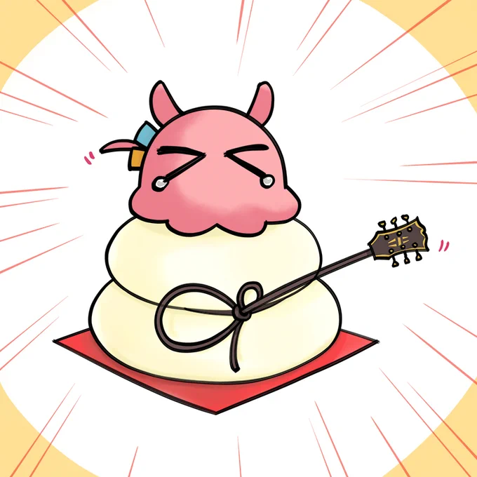 お正月らしく、うさ耳ぼっちちゃんを描きました。… … …メンダコ度が上がっただけだコレ;うさぎは寂しいとしぬそうですね(都市伝説です)#ぼっち・ざ・ろっく! #ぼっちちゃん #後藤ひとり #メンダコぼっち #うさぎ #うさ耳 