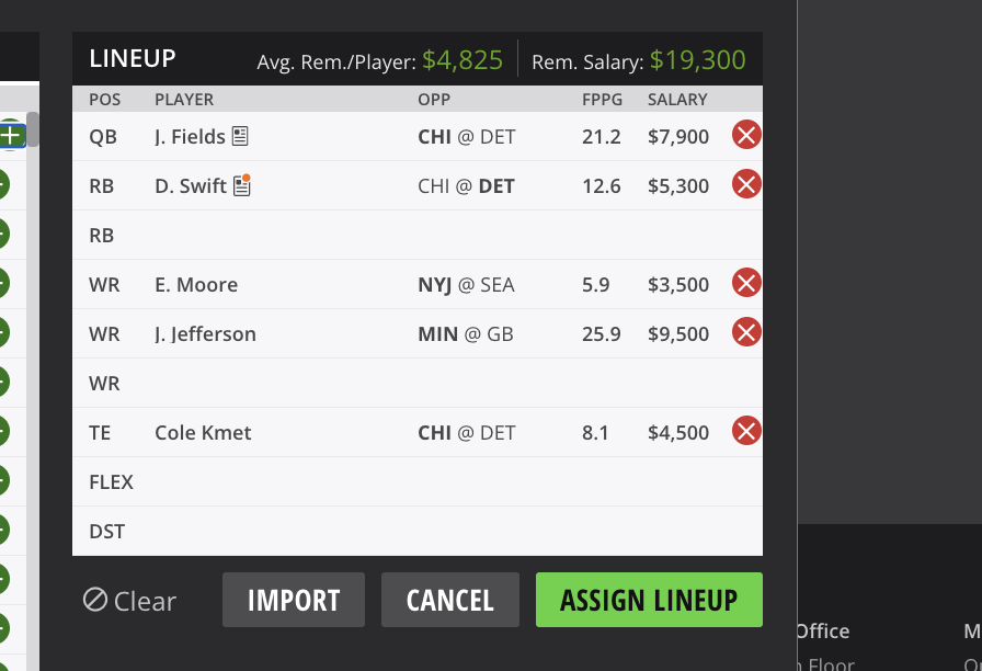 TravisMangone's tweet photo. Let's start 2023 with a win in Week 17! Only two games with a 45 total or higher and value all across the board. Tons of ways to build your lineups this week.

Everyone's building their NFL lineups like this...

You should build your DFS teams like this...

🧵🔽🔽 https://t.co/Y3cK0bjKgt