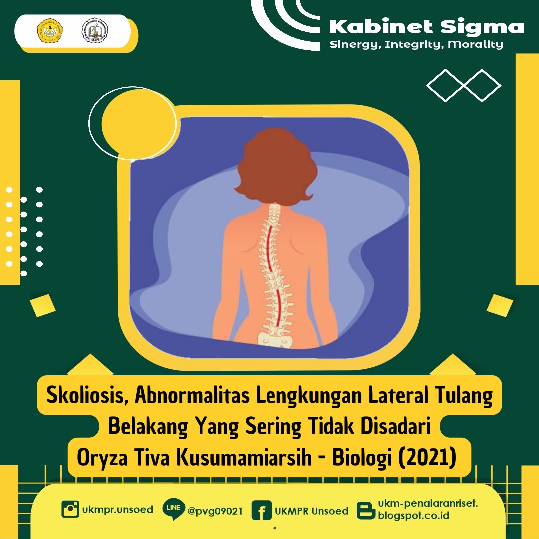 [KAJIAN UKMPR]

Salam Riset!!! Sukses!!!

Hello guys, kali ini kajian UKMPR kembali hadir nih.

Skoliosis, Abnormalitas Lengkungan Lateral Tulang Belakang Yang Sering Tidak Disadari
Oryza Tiva Kusumamiarsih
Biologi (2021)

Yuk disimak!
Semoga bermanfaat 
ukm-penalaranriset.blogspot.com/2022/12/kajian…