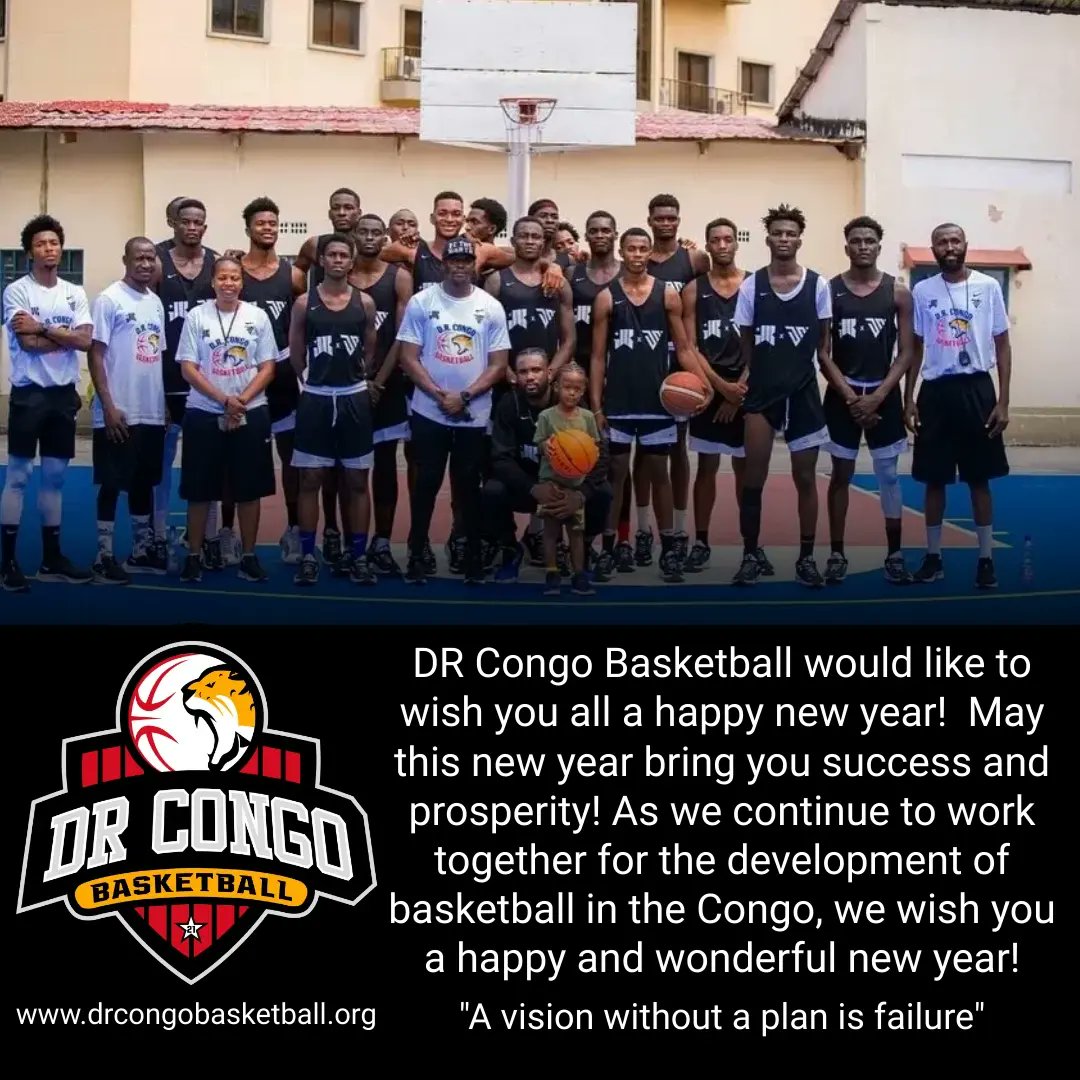 CoachNyembo's tweet photo. Happy New Year! Bonne Année!
As we continue to work together for the development of 🏀 in 🇨🇩, I wish you all a happy new year!

Que cette nouvelle année vous apporte réussite &amp; prospérité! Une année ensemble pour le développement du 🏀 au 🇨🇩!
#drcongobasketball #congohoops https://t.co/WNvlSbC8Dy