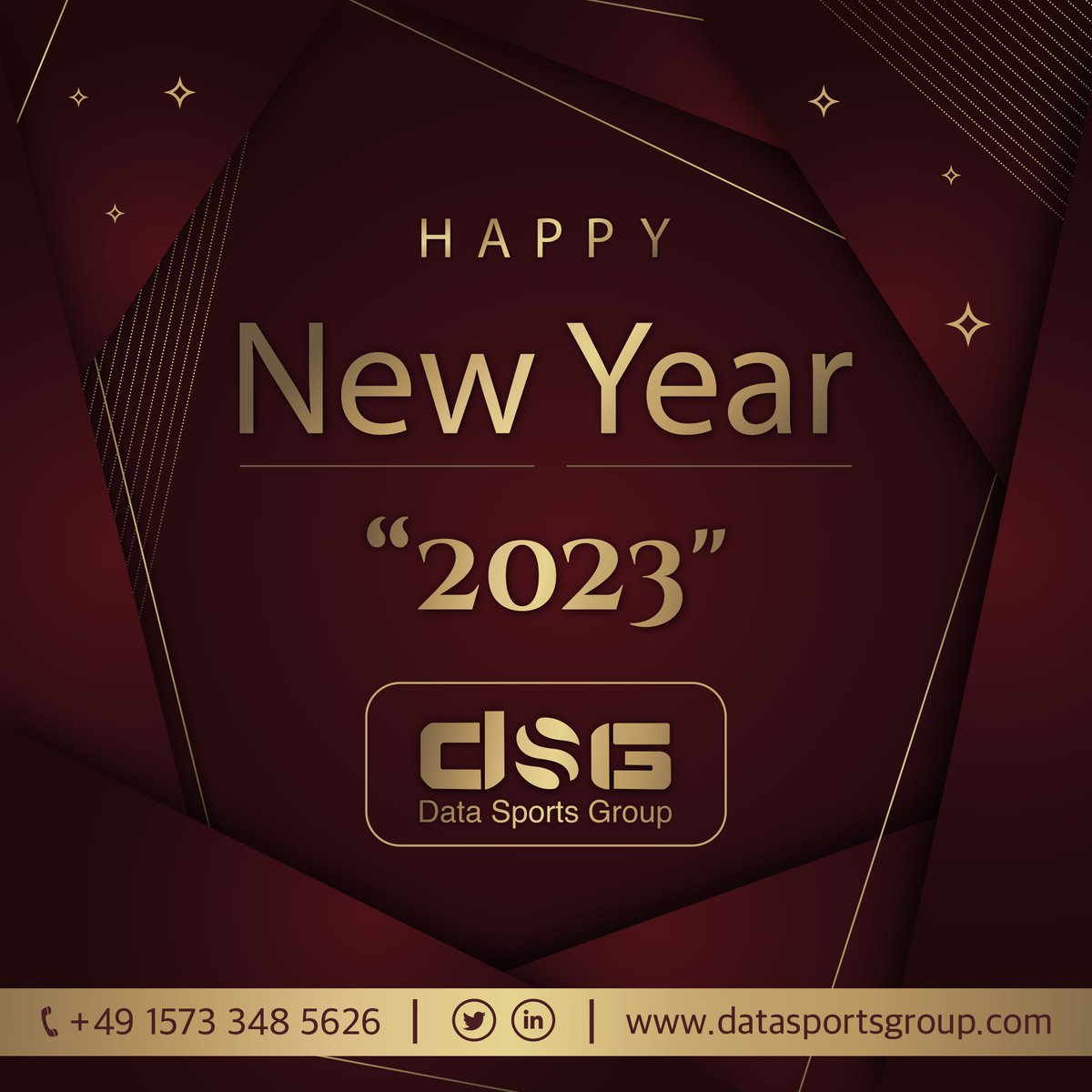 DataSportsGroup's tweet photo. From the entire Data Sports Group family, we wish you a happy, healthy and prosperous New Year- 2023! ❤️
#happynewyear #happynewyear2023 #happynewyearwishes #wishes2023 #DataSportsGroup #DSG https://t.co/WLPPbyy1LO
