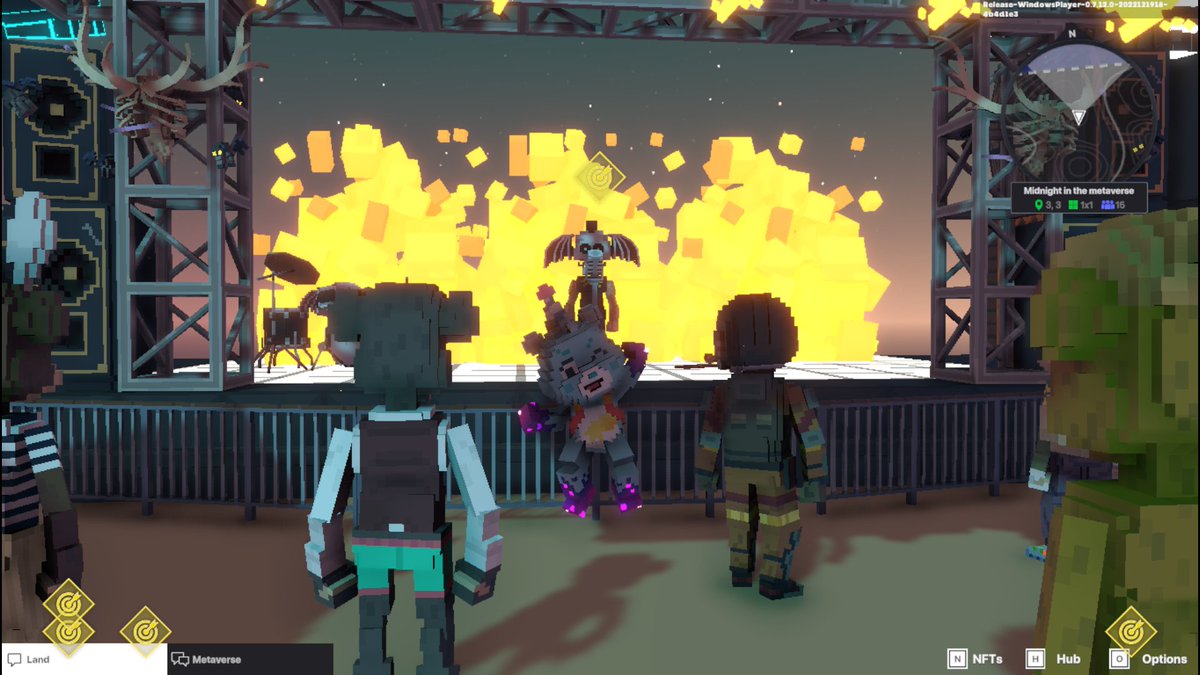 SJedorn's tweet photo. @TheSandboxGame @steveaoki @TheOfficialA7X @suecothechild @ParisHilton @deadmau5 @blond_ish Celebrating the end of the year in @TheSandboxGame Metaverse! ✨🎇 https://t.co/Mrdux7Txe0