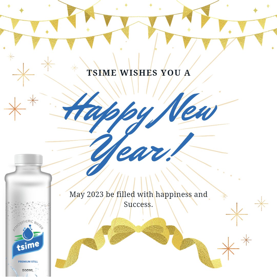 Tsime_Water's tweet photo. Happy new year to all our loyal customers and future customers.

May all your 2023 wishes come true.

#tsimewater 
#enjoytsime 
#tsimemoments
#newyear https://t.co/WLb1PlrkPB