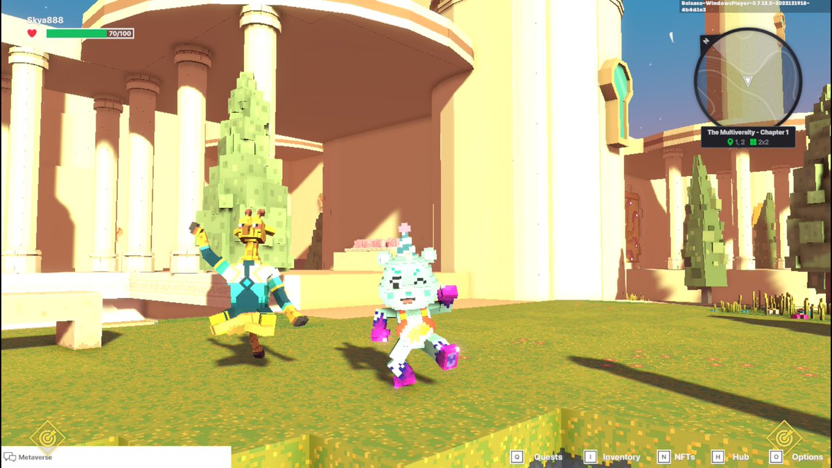 SJedorn's tweet photo. @TheSandboxGame I found the peaceful Giraffe in The Multiversity! 🦒 I participated in the #SeasonsGreetingsTSB challenge for a chance to win an NFT! https://t.co/NyWnhVDPdq