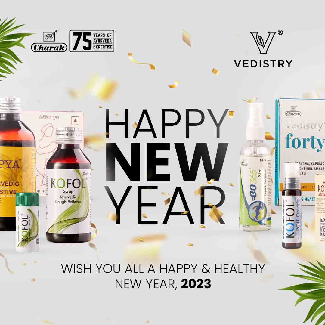 Charak Pharma wishes you and your family a Very Happy New Year 🎊.....

#charakpharma #Charak #ayurveda
#VedistryIndia #newyear #happynewyear #year #newhope #yearprogress #newbeginnings #newspirit #resolution #newyearsresolution #bestversionofyourself #newyear2023 #goodbye2022