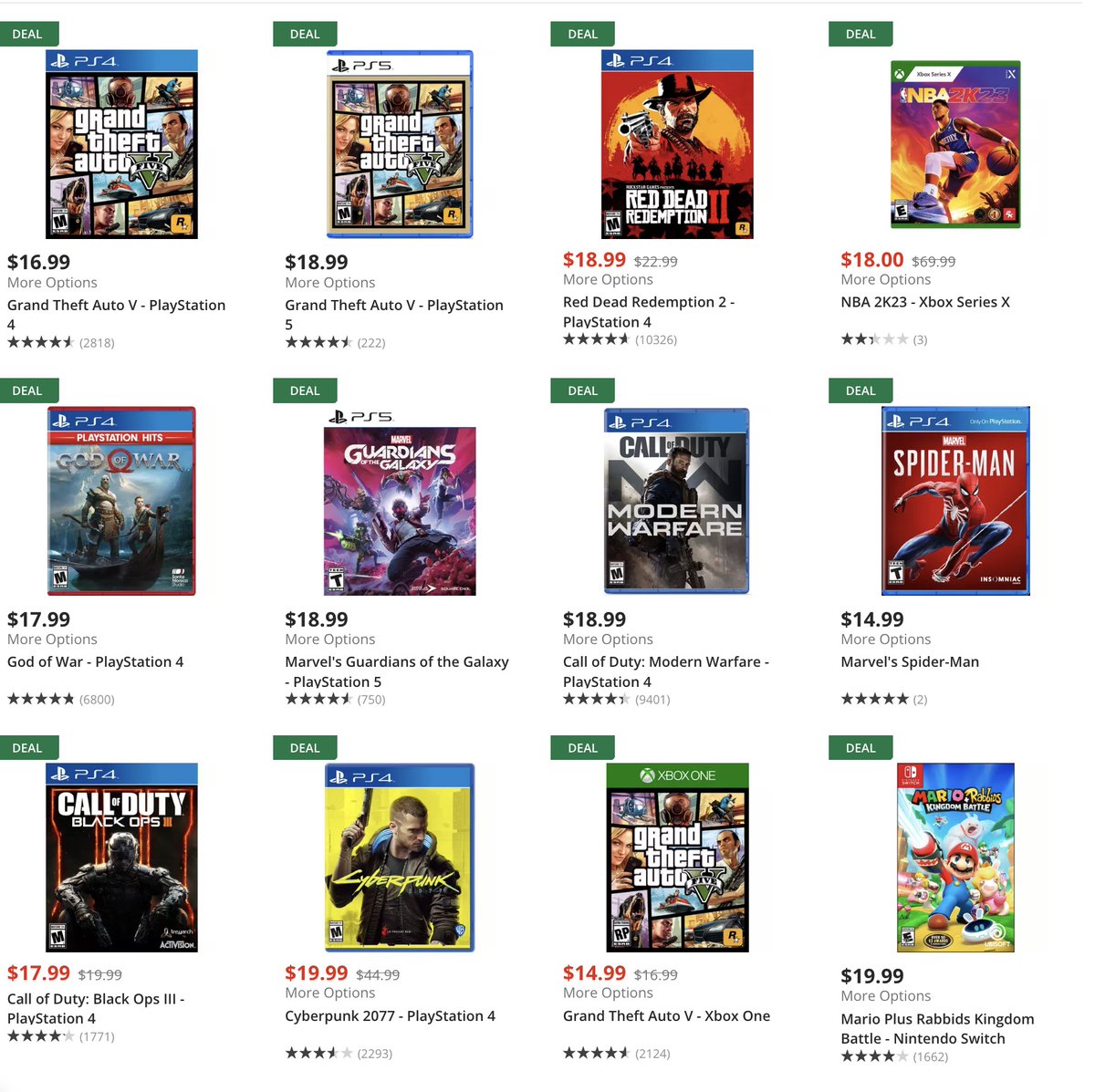 Wario64 on Twitter "filtered by platforms for 4 preowned games for 40 (games 20 and under