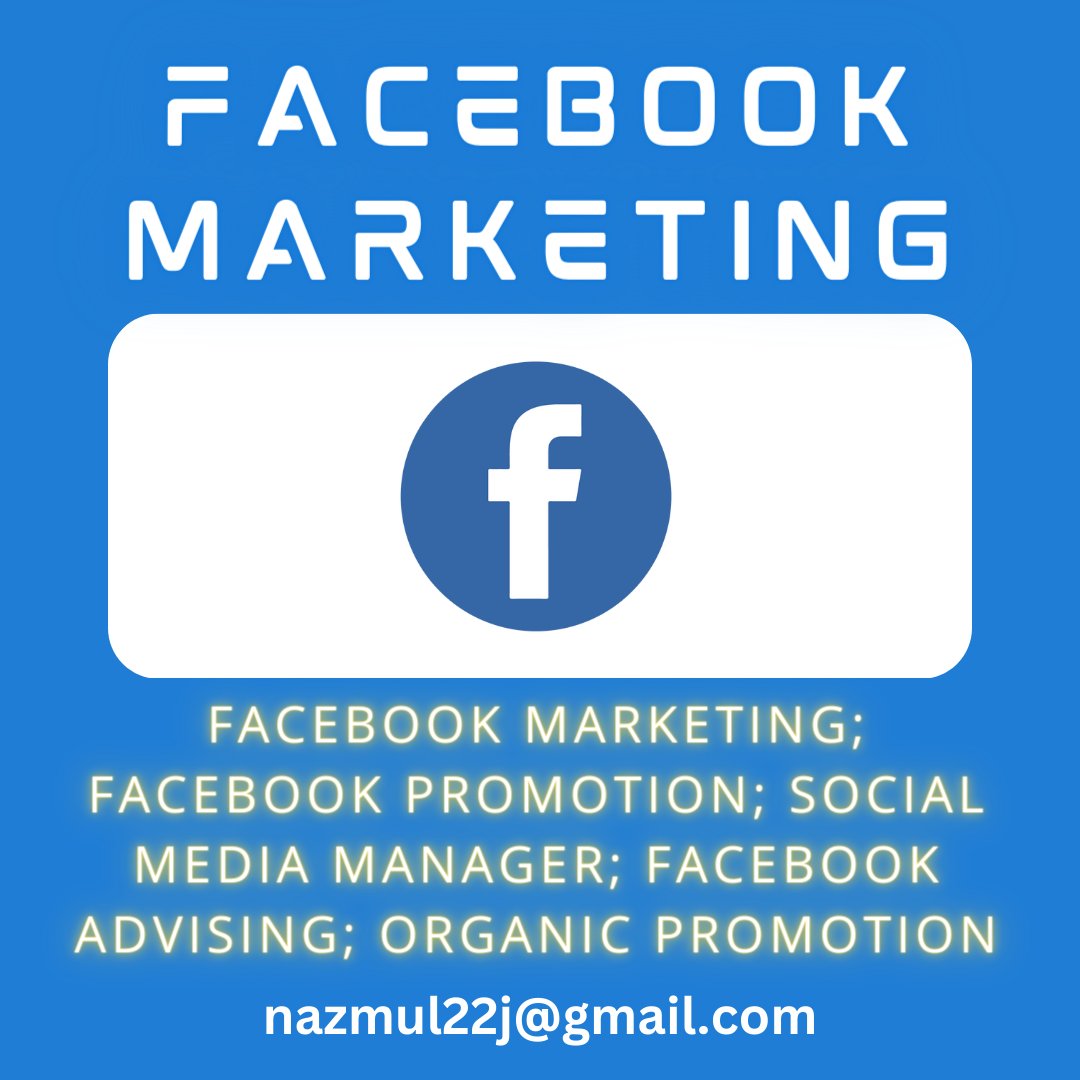 nazmulalways's tweet photo. I am an expert in Facebook marketing.
 
Please visit my fiver Profile for more information: https://t.co/NY8OYWQiOM
 
#work #business #entrepreneur #smallbusiness #marketing #graphicdesign #job #philippines #digitalmarketing #workfromhome #jobs #today #trending #usa #Love #life https://t.co/8qz18hTcAT