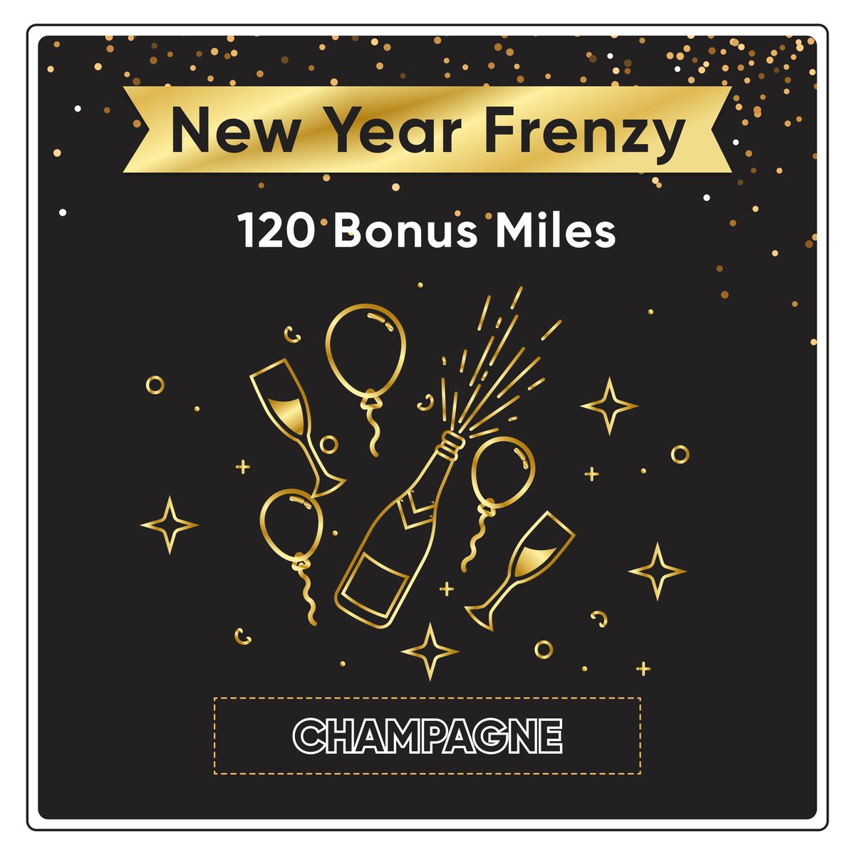 getmilesapp's tweet photo. It's (central) time to pop some champagne for the New Year! 🥂

Use this promo code for 120 bonus miles! Live from 12 am - 1am CST.

Check out our next post on Facebook page at midnight MST.

#BonusMiles #Champagne #Countdown #NewYear #2023 #GetMilesapp https://t.co/4eDMJGNkzX