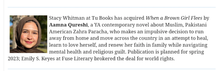 aamnaqureshi_'s tweet photo. it’s 2023!! which means my contemp debut is out this year!!! ft:
✨ A hijabi MC
✨ A messy family
✨ Mental health issues
✨ A complicated mother-daughter relationship 
✨ A loving masjid community
✨ Pakistani-American, Muslim characters https://t.co/2qUpZCZsYS