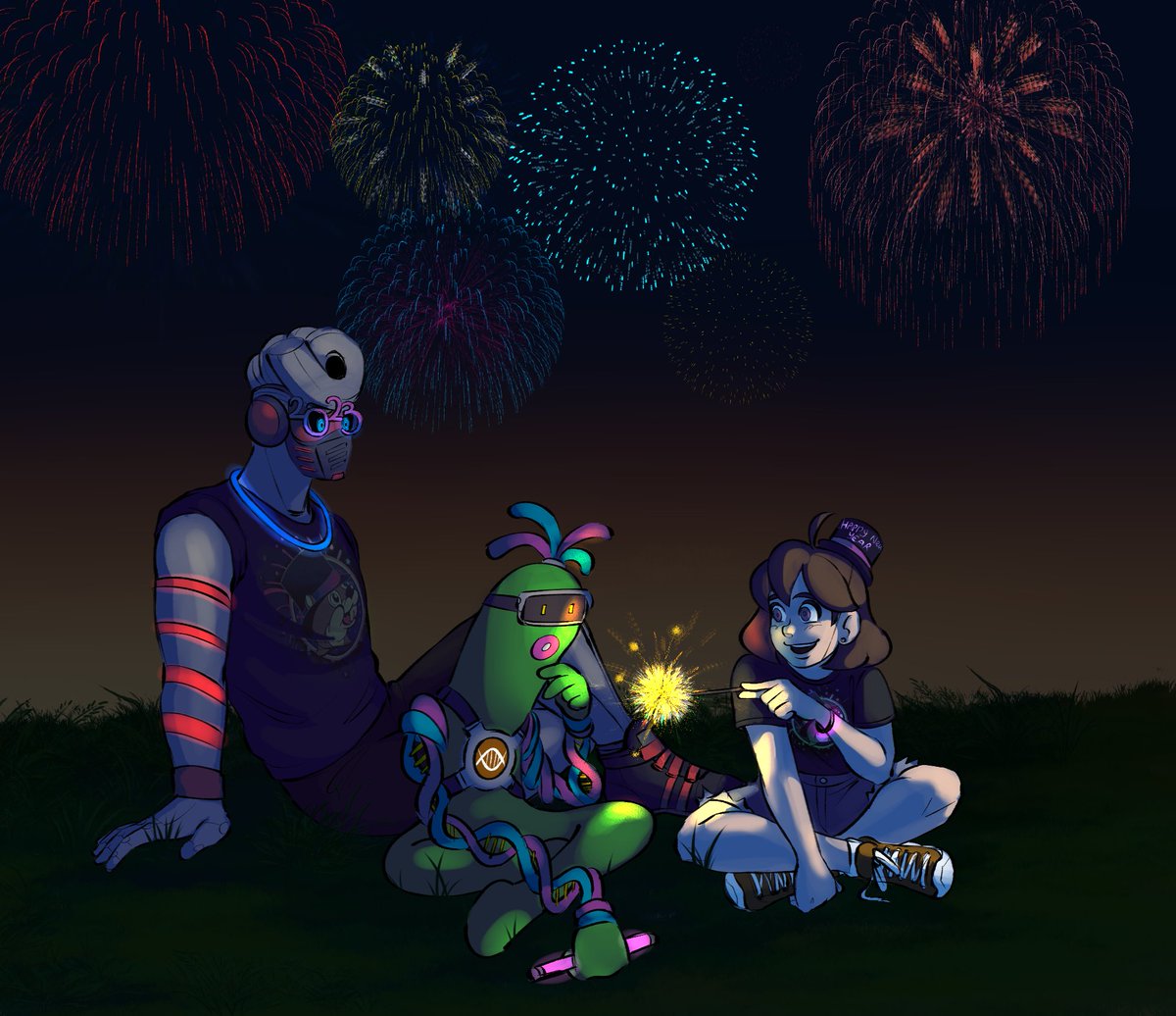 PhilipsZelda's tweet photo. HAPPY NEW YEARS!!!!!!!! 🥳🍾 #ARMSNice #NintendoARMS #Springtron #Mechanica #DNAman https://t.co/eQHpmbd9ik